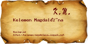 Kelemen Magdaléna névjegykártya