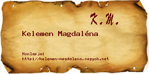 Kelemen Magdaléna névjegykártya